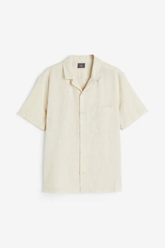 Regular Fit Linen-blend Shirt