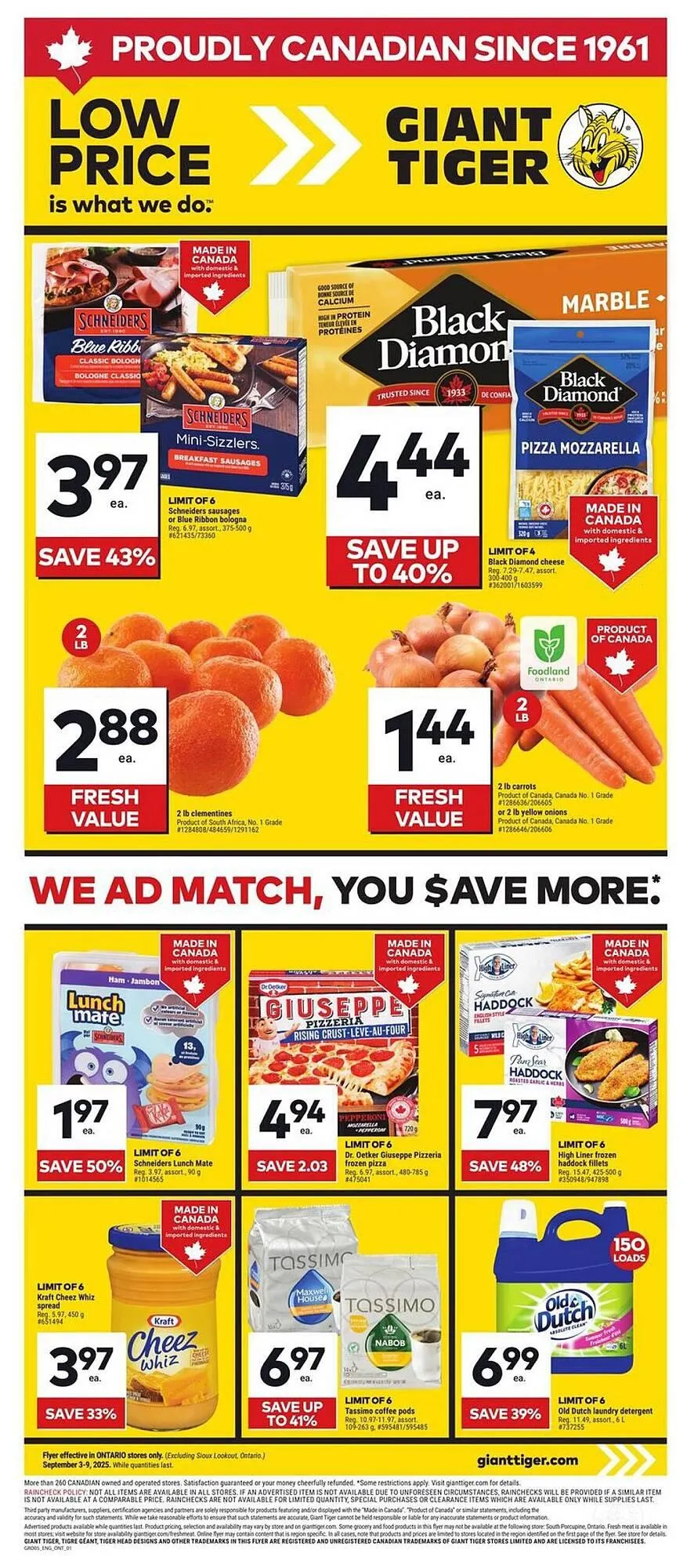 Giant Tiger flyer from September 5 to September 11 2025 - flyer page 1