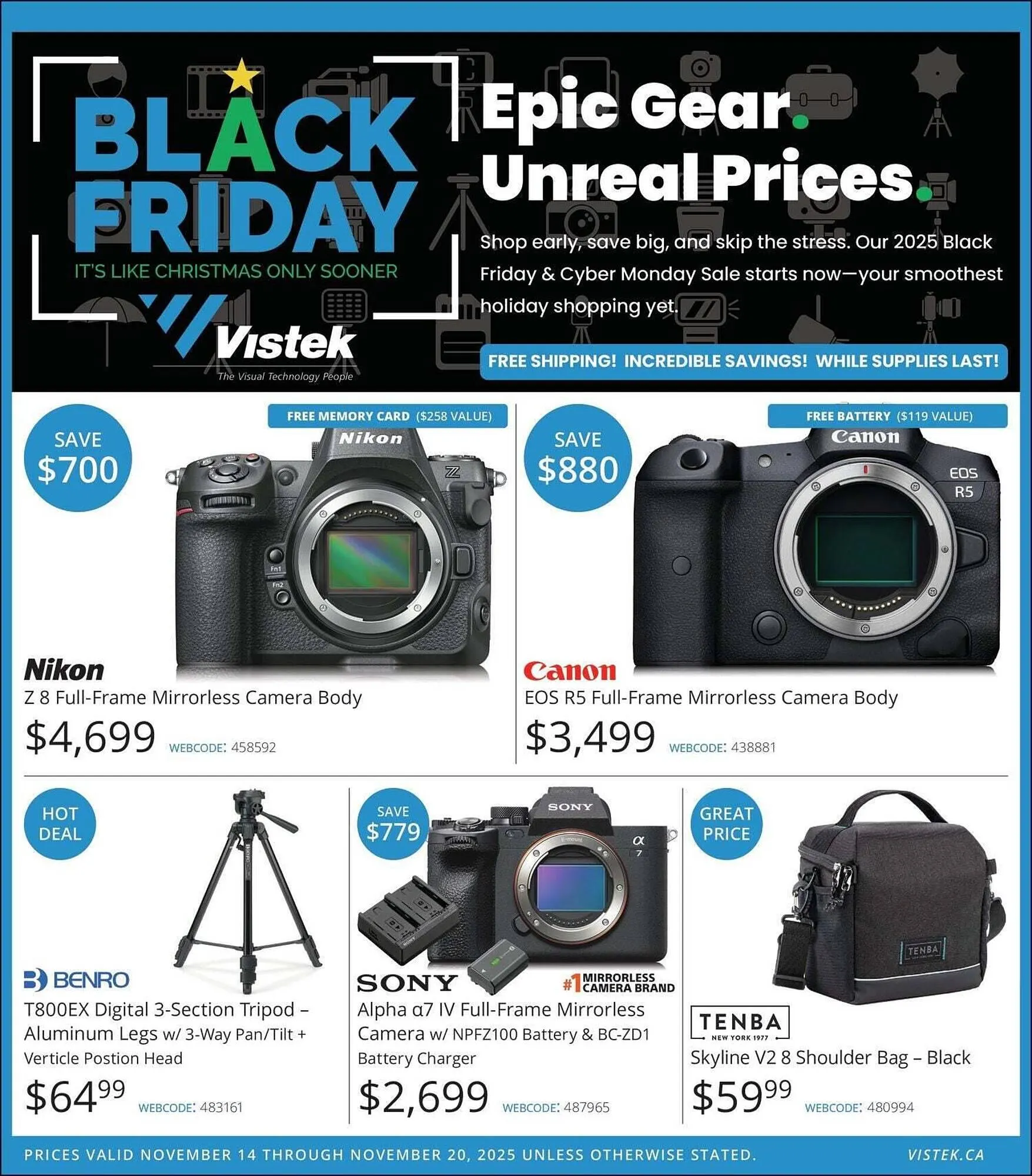 Vistek flyer from November 14 to November 20 2025 - flyer page 1