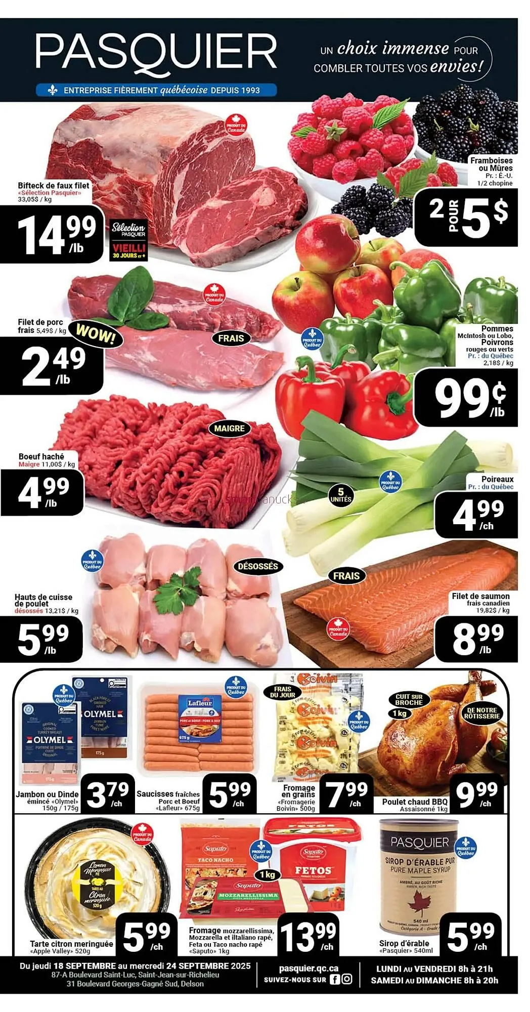 Pasquier flyer from September 18 to September 24 2025 - flyer page 1