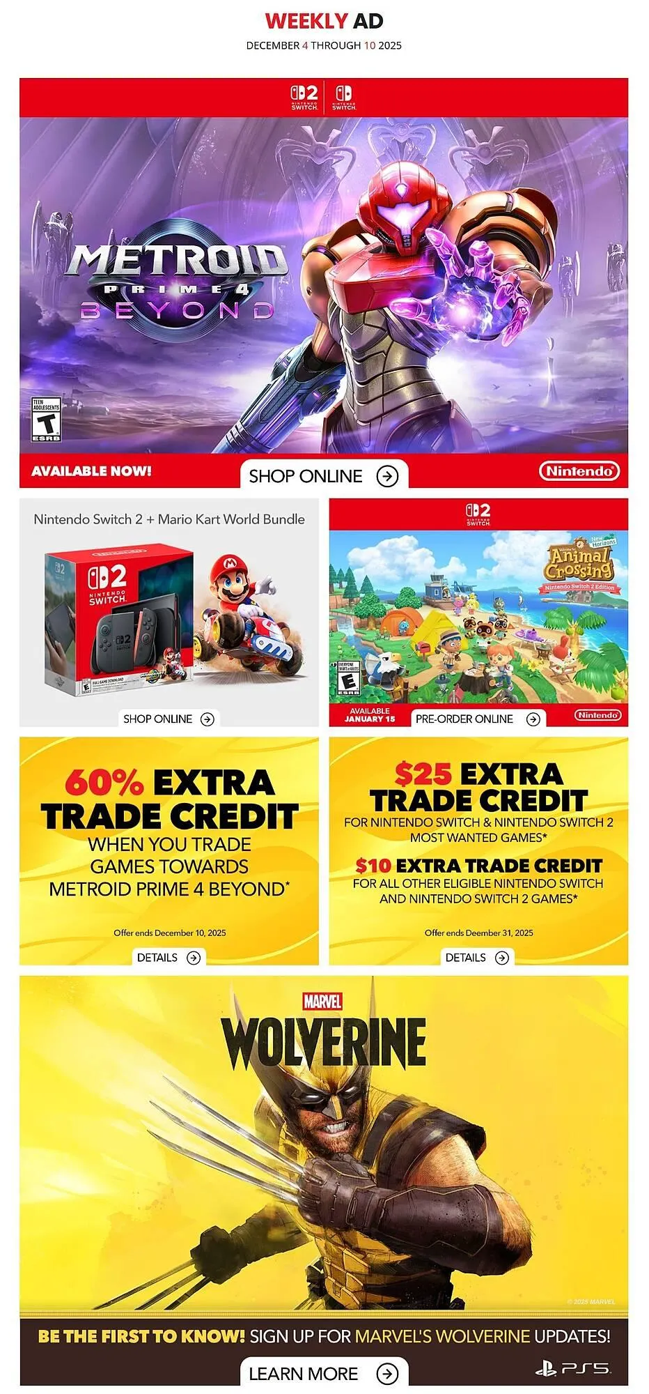 EB Games flyer from December 4 to December 10 2025 - flyer page 1