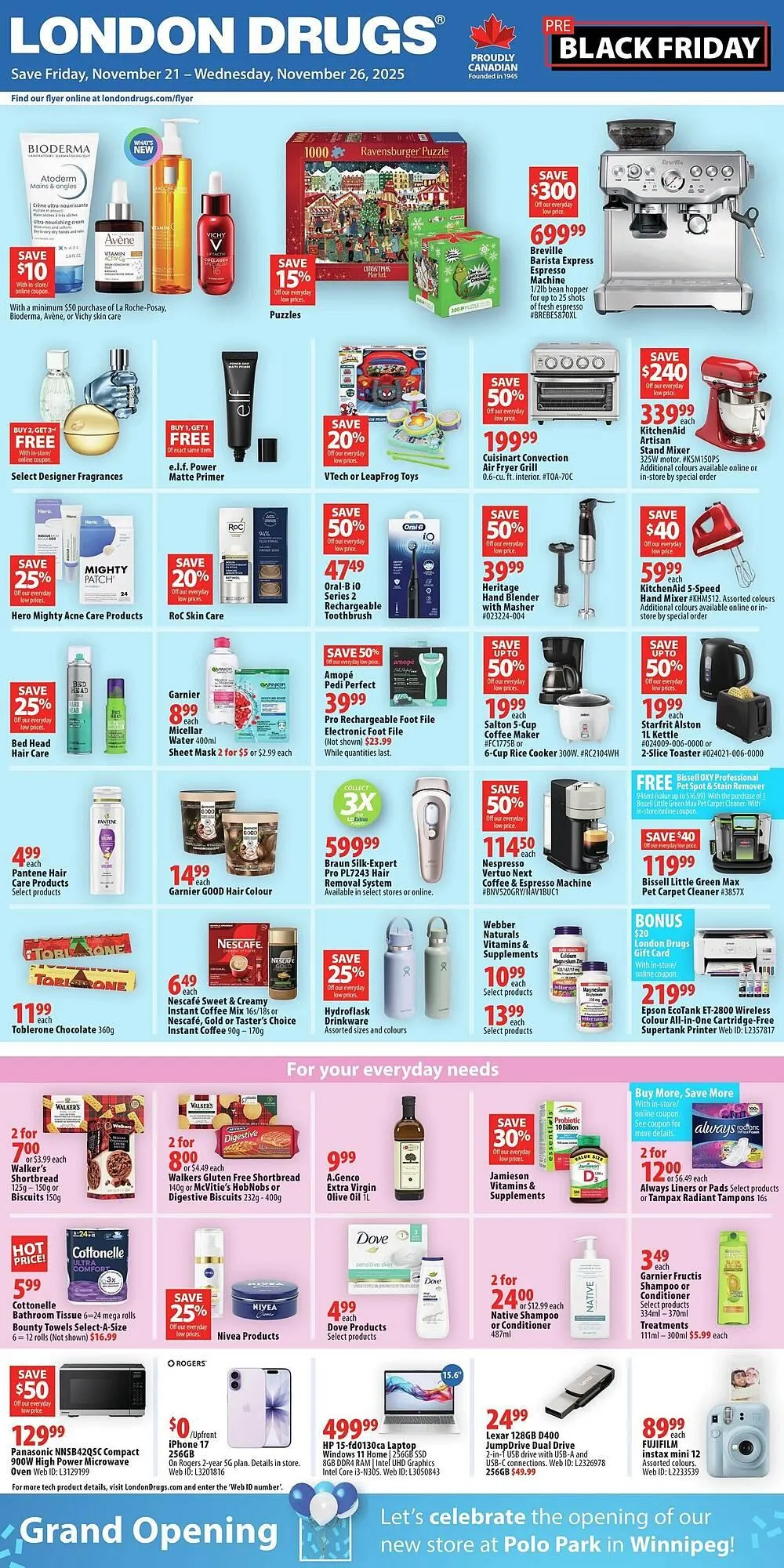 London Drugs flyer from November 21 to November 27 2025 - flyer page 1
