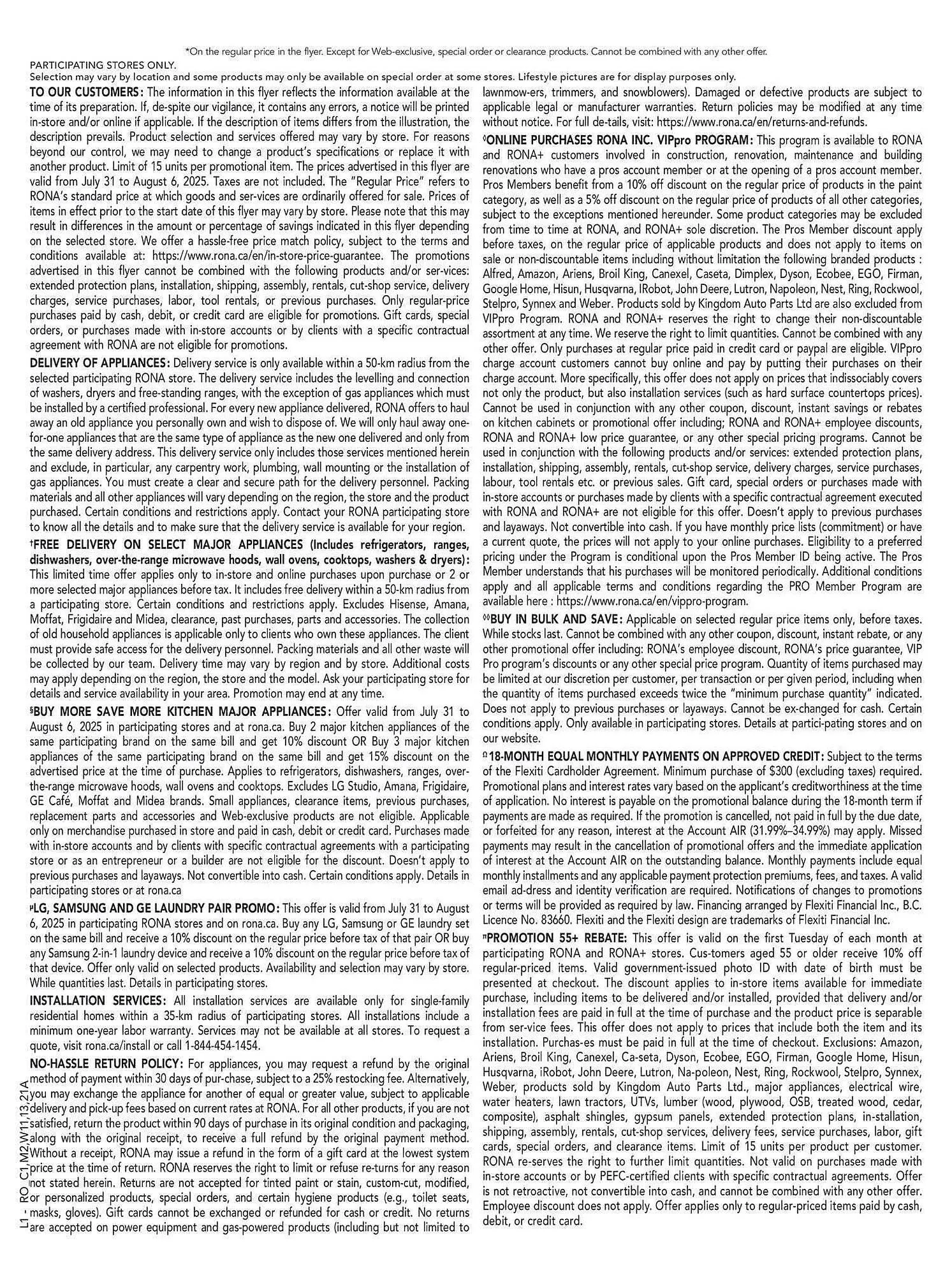 RONA flyer from August 1 to August 8 2025 - flyer page 14