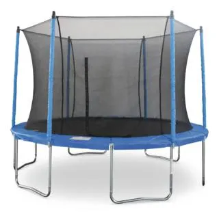 JumpTek Outdoor Round Trampoline with Safety Enclosure Set, 14-ft