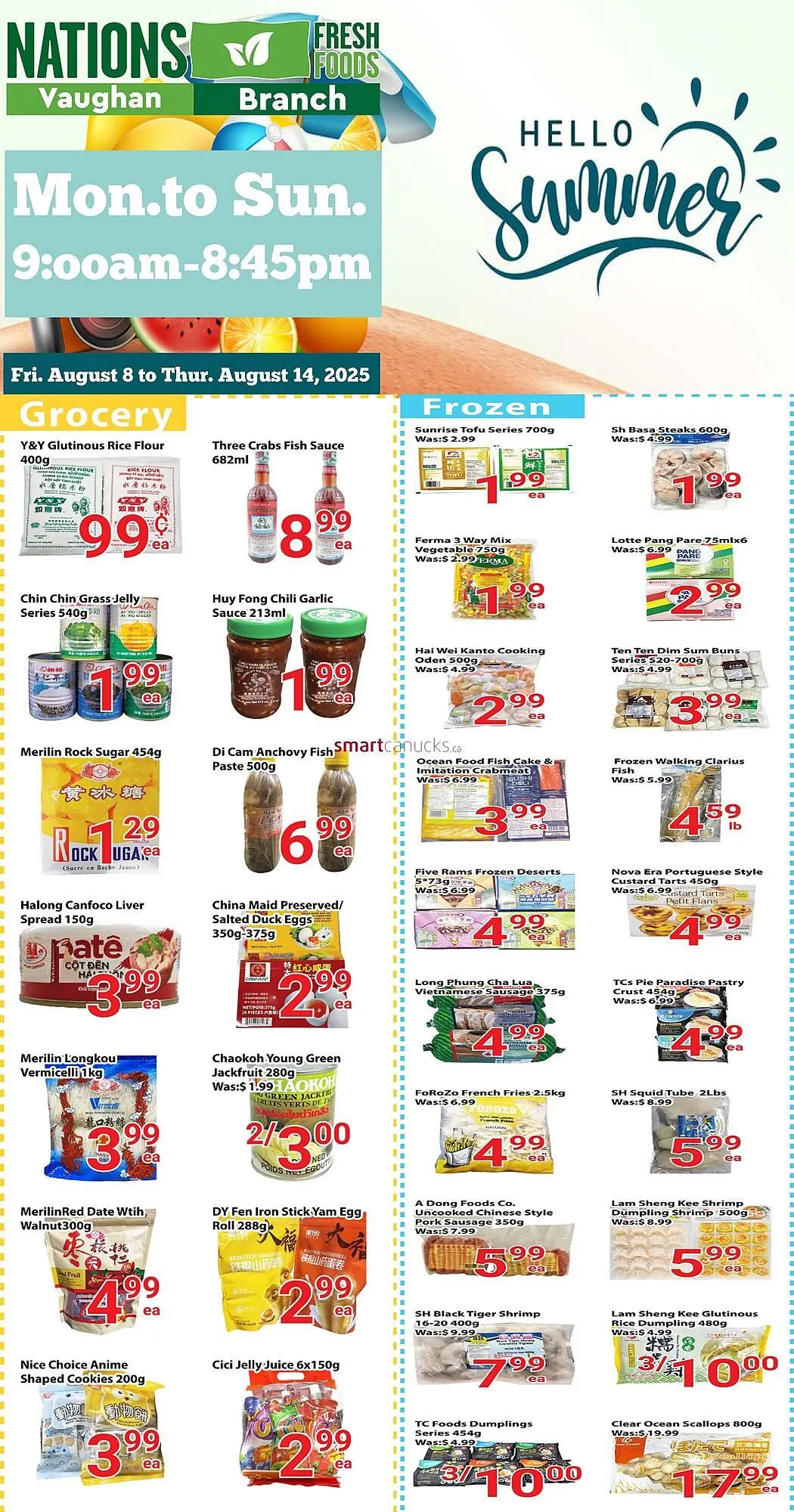 Nations Fresh Foods flyer from August 8 to August 14 2025 - flyer page 1
