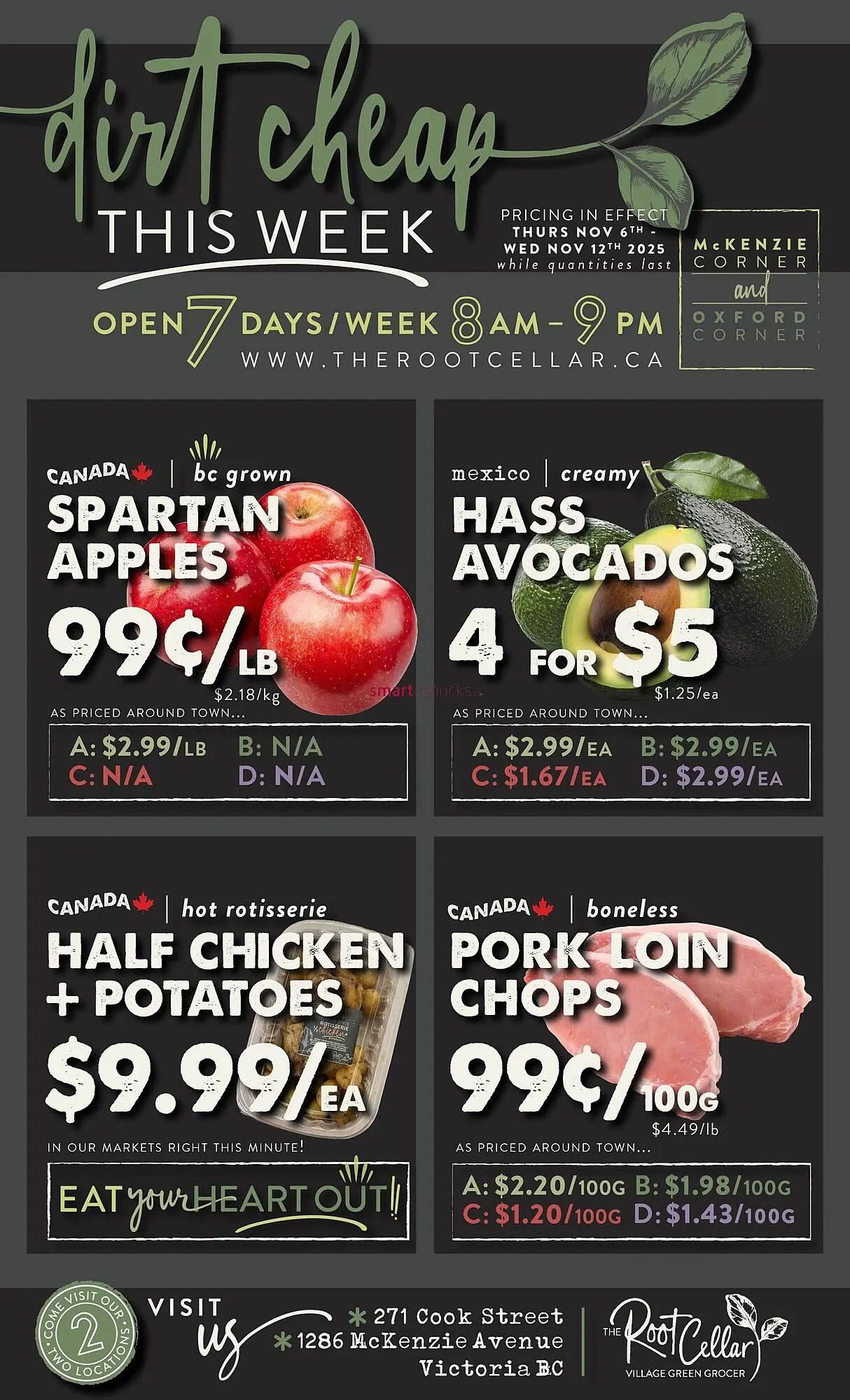 The Root Cellar flyer from November 6 to November 12 2025 - flyer page 1