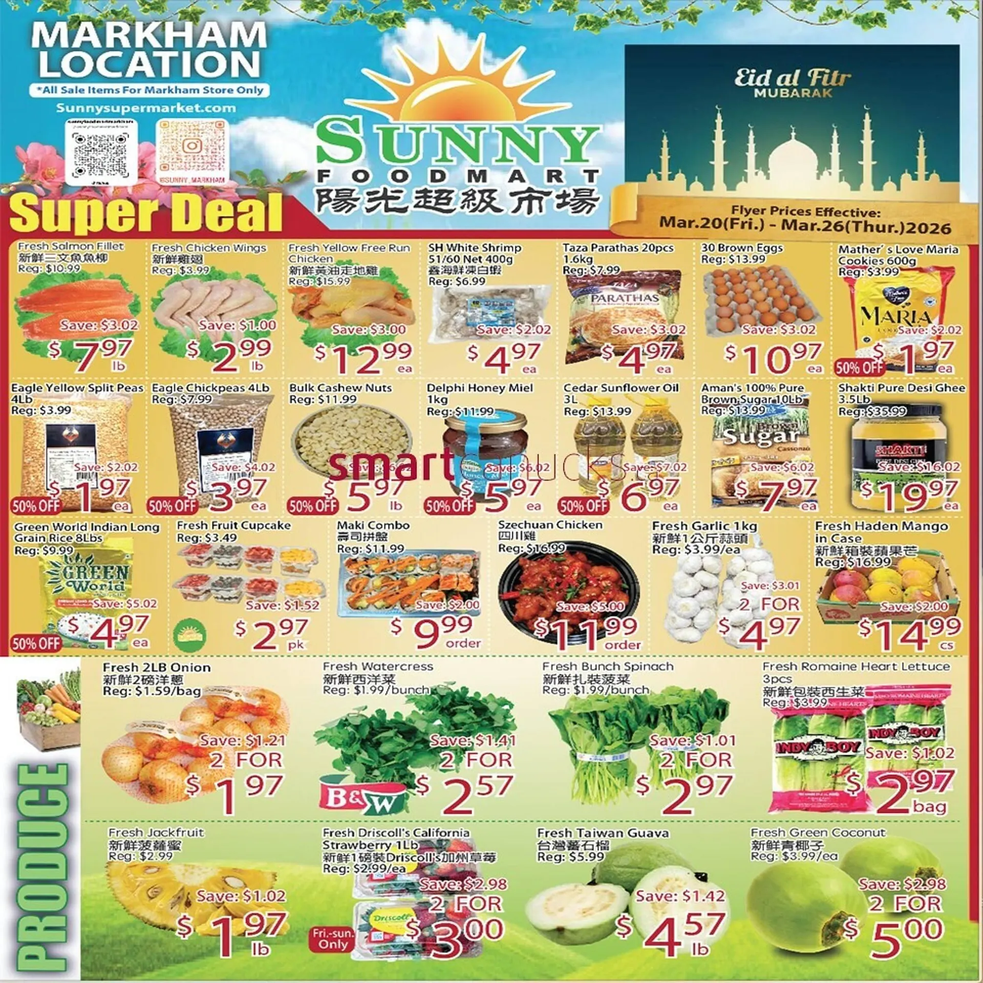 Sunny Food Mart flyer from March 20 to March 26 2026 - flyer page 1