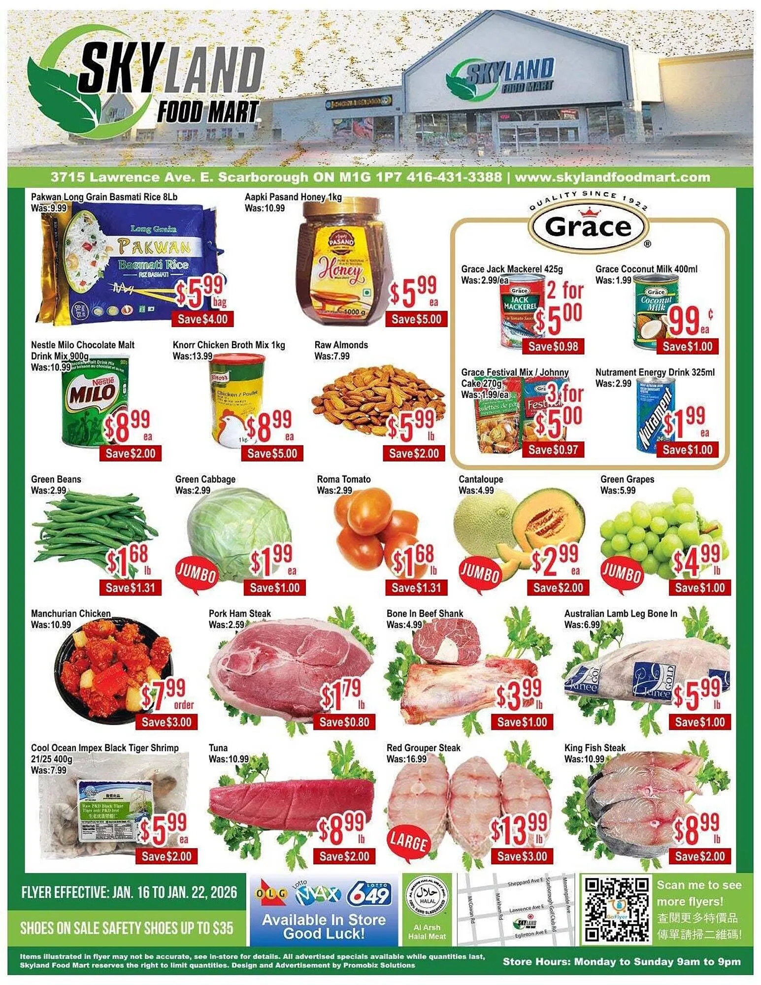 Skyland Foodmart flyer from January 16 to January 23 2026 - flyer page 1