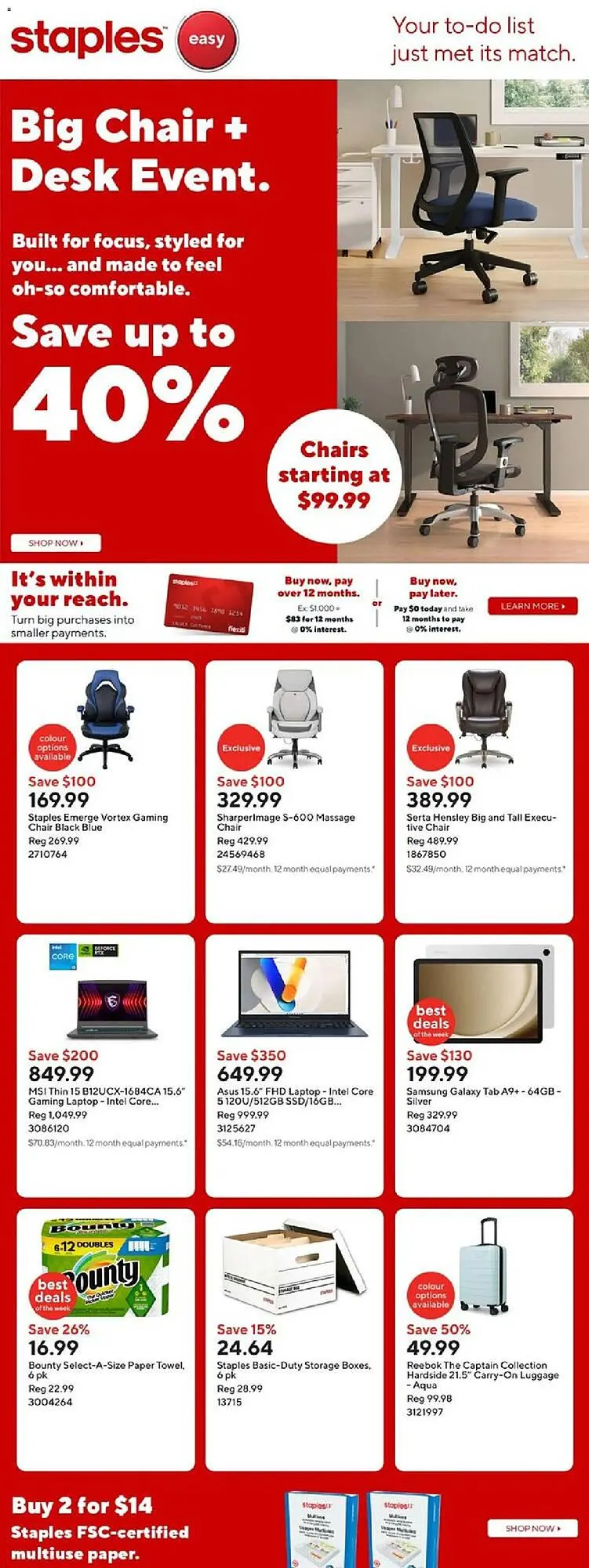 Staples flyer from October 24 to October 31 2025 - flyer page 1
