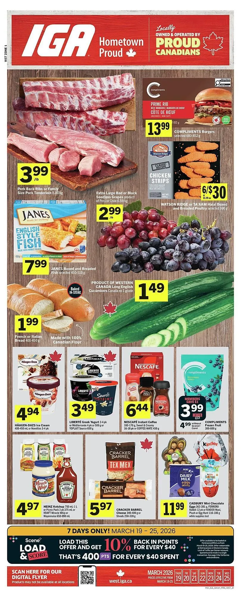 IGA flyer from March 20 to March 27 2026 - flyer page 1