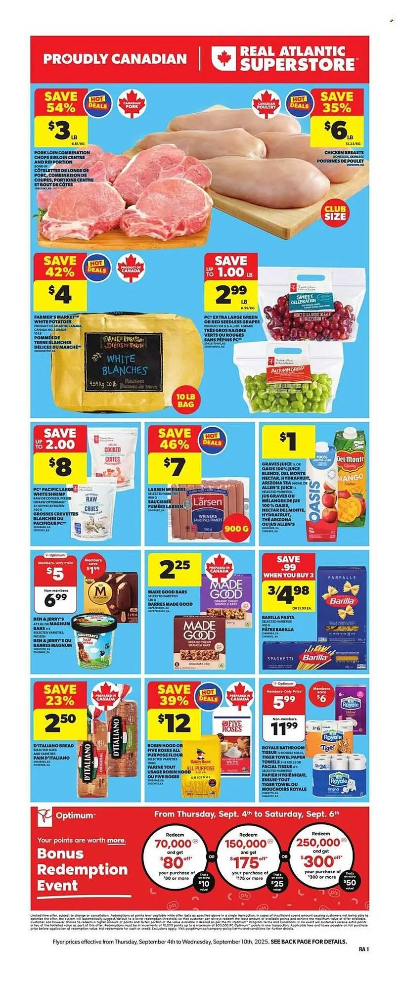 Atlantic Superstore flyer from September 4 to September 10 2025 - flyer page 1