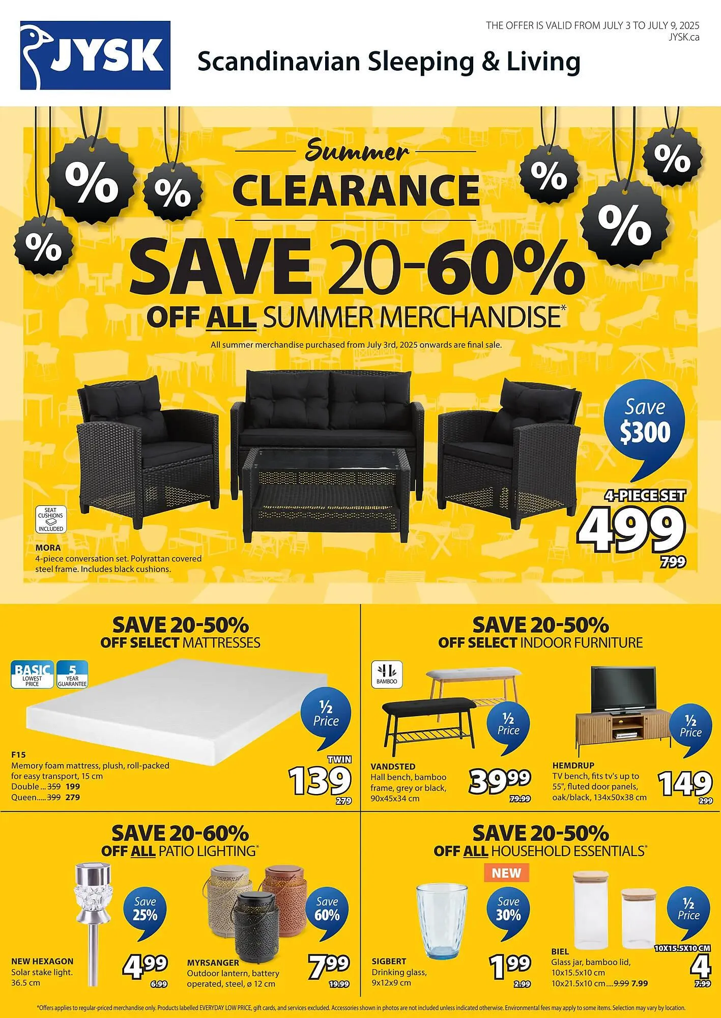 JYSK flyer from July 3 to July 9 2025 - flyer page 1