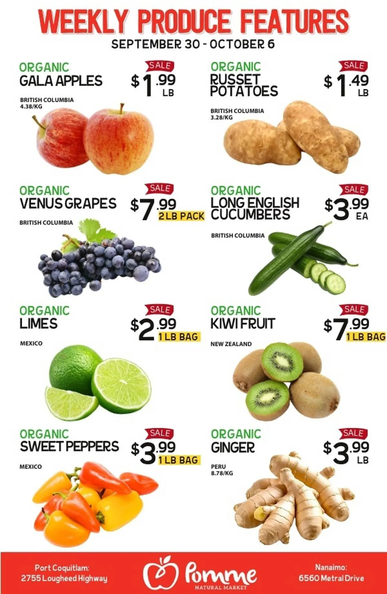 Pomme Natural Market flyer from September 30 to October 6 2025 - flyer page 1