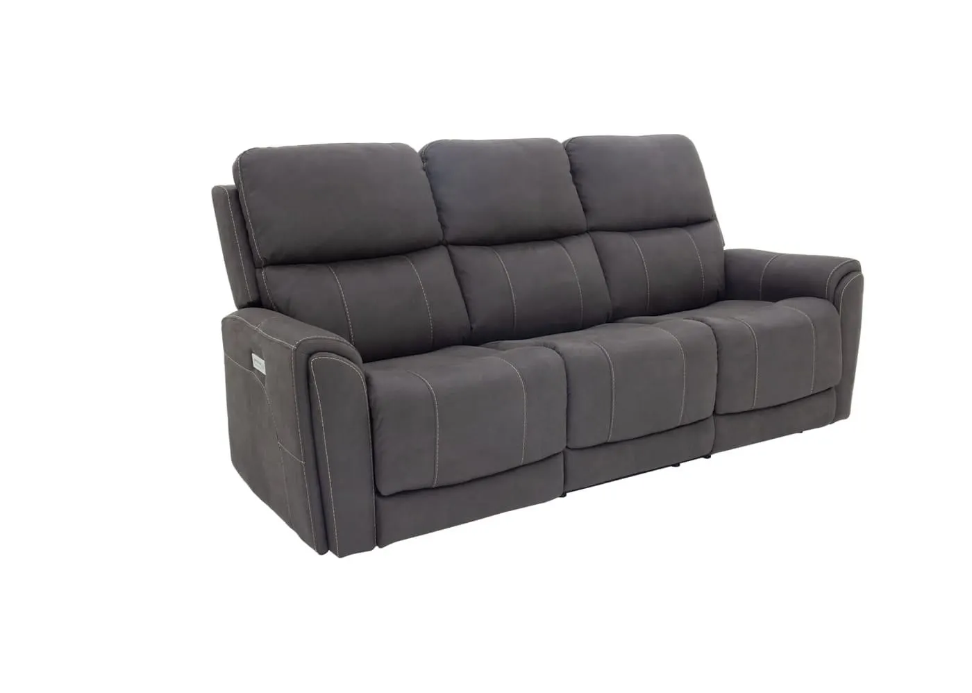 Damon Power Reclining Sofa - Stonewash Gunmetal