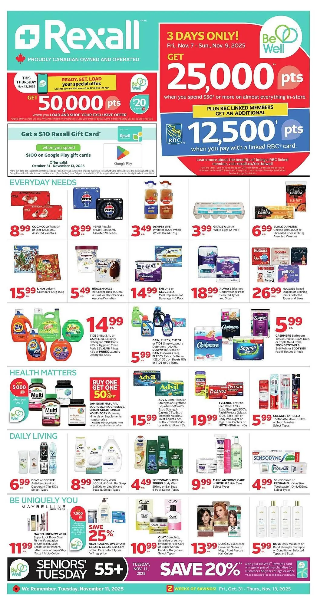 Rexall flyer from November 6 to November 27 2025 - flyer page 1