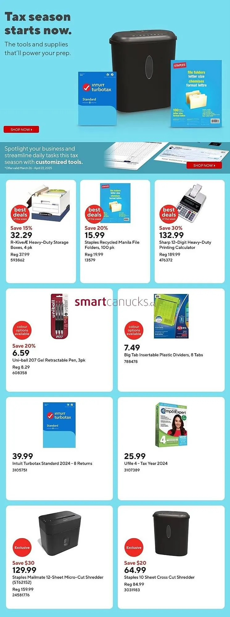 Staples flyer from March 26 to April 1 2025 - flyer page 9