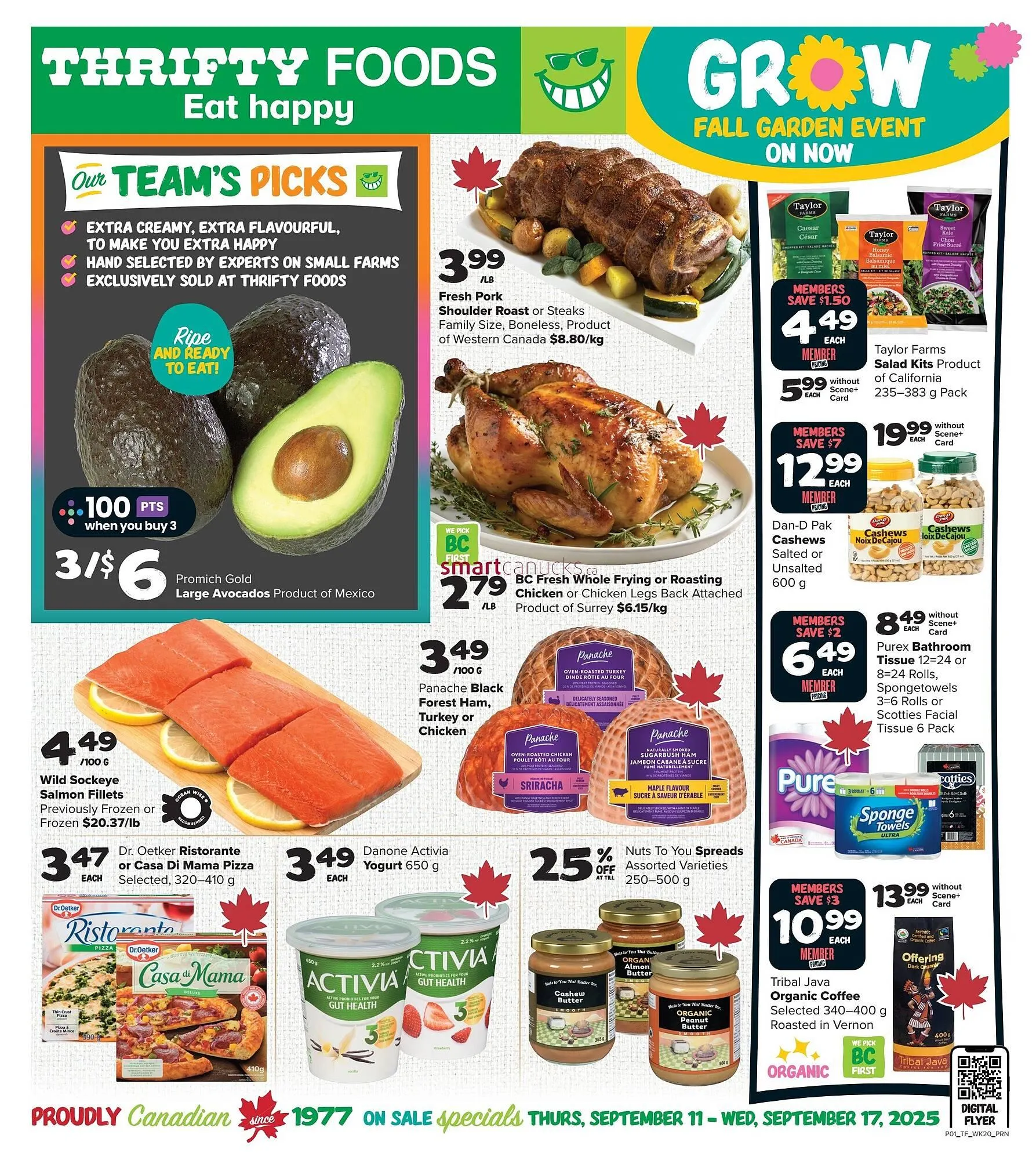 Thrifty Foods flyer from September 11 to September 17 2025 - flyer page 1