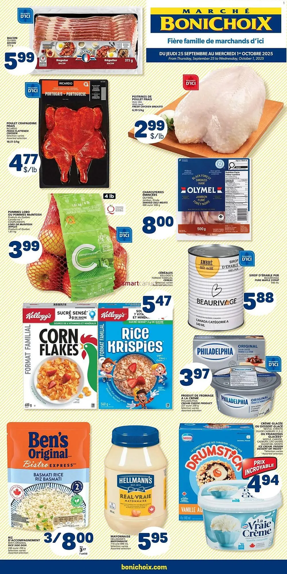 Marché Bonichoix flyer from September 25 to October 8 2025 - flyer page 1