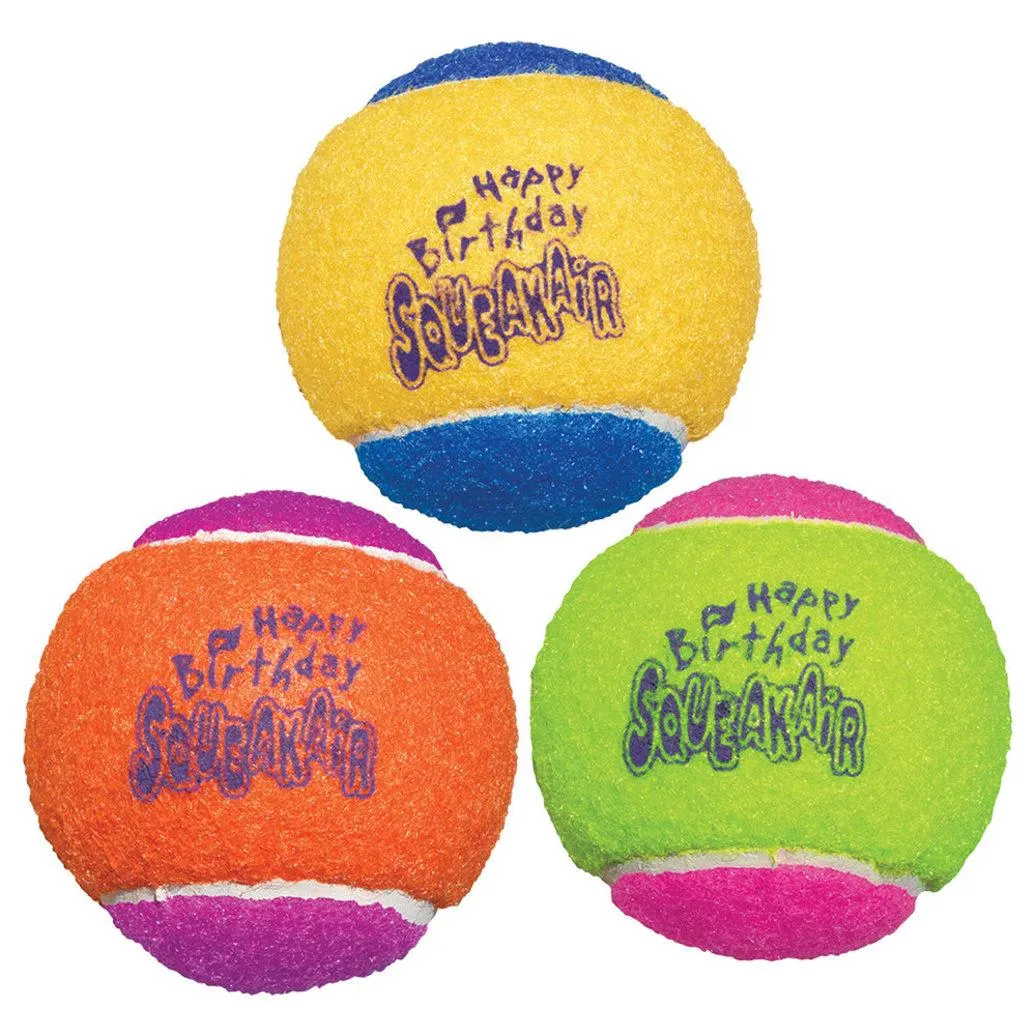 KONG, SqueakAir® Birthday Balls Md - 3pk - Toss Dog Toy