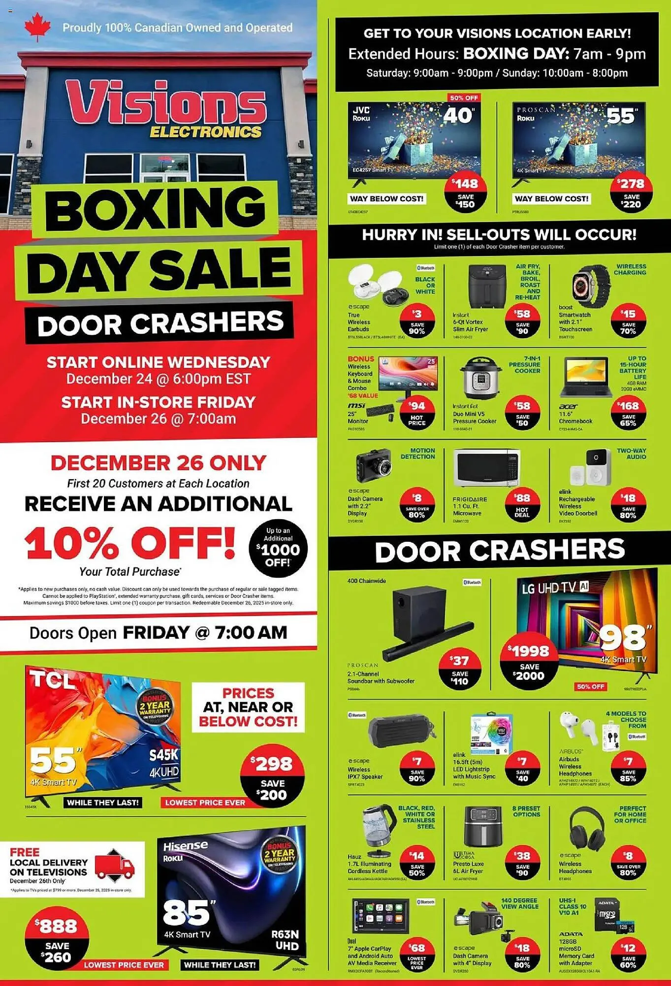 Visions Electronics flyer from December 24 to January 2 2026 - flyer page 1
