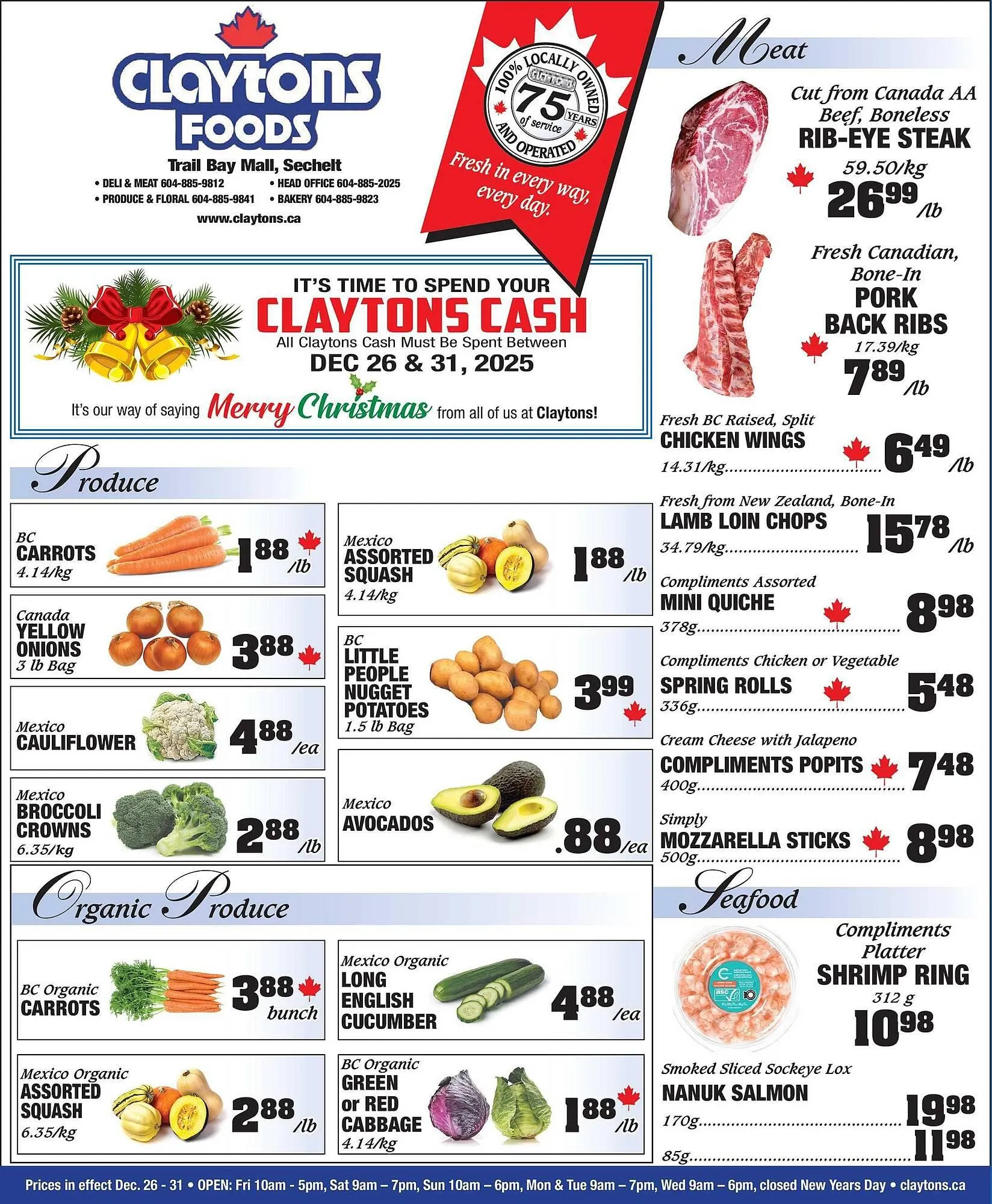 Claytons Heritage Market flyer from December 26 to December 31 2025 - flyer page 1