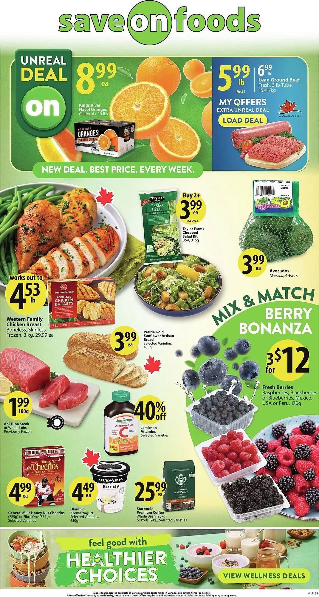 Save on Foods flyer from January 1 to January 8 2026 - flyer page 2