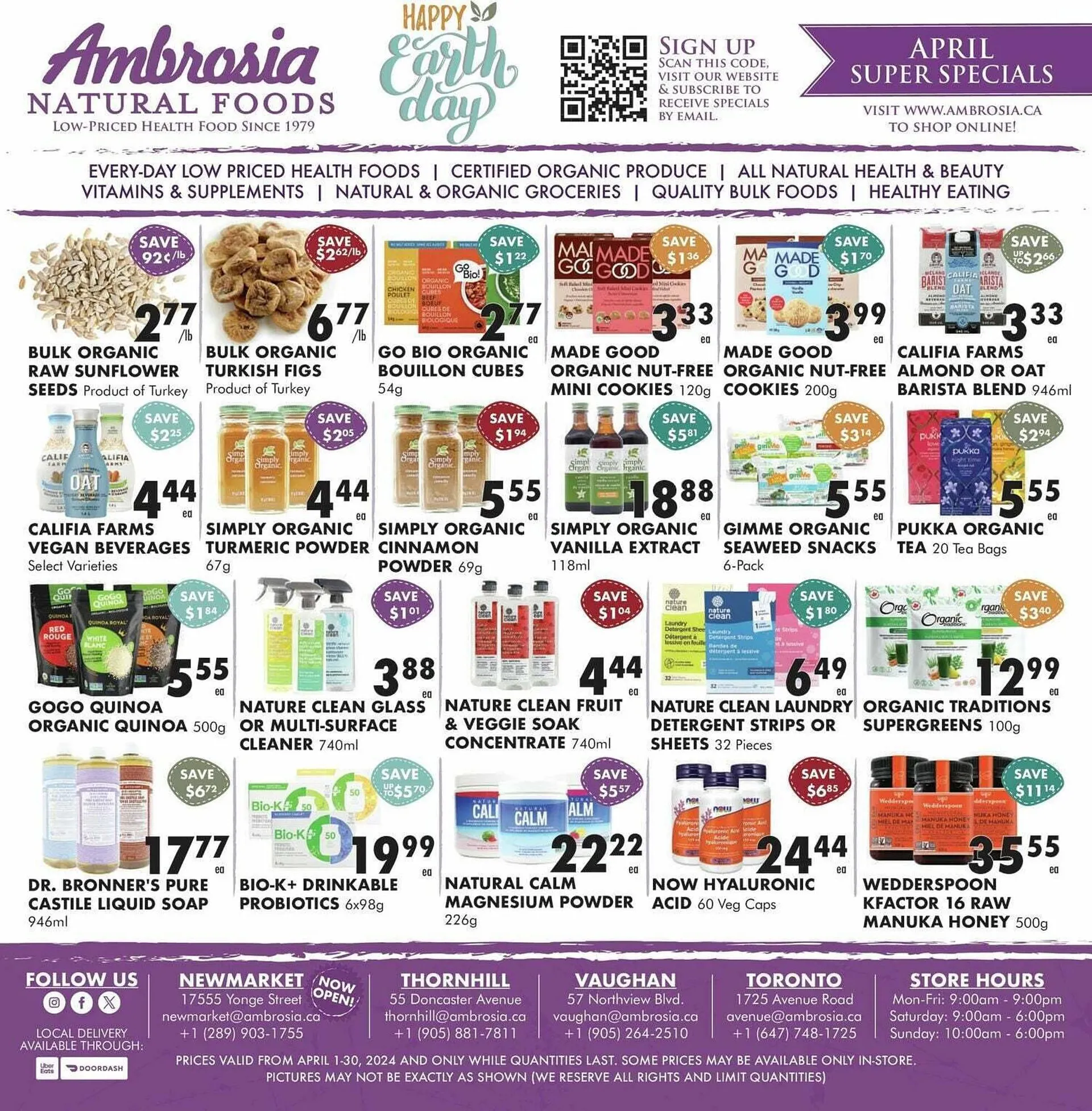 Ambrosia Natural Foods flyer from April 1 to May 1 2024 - flyer page 