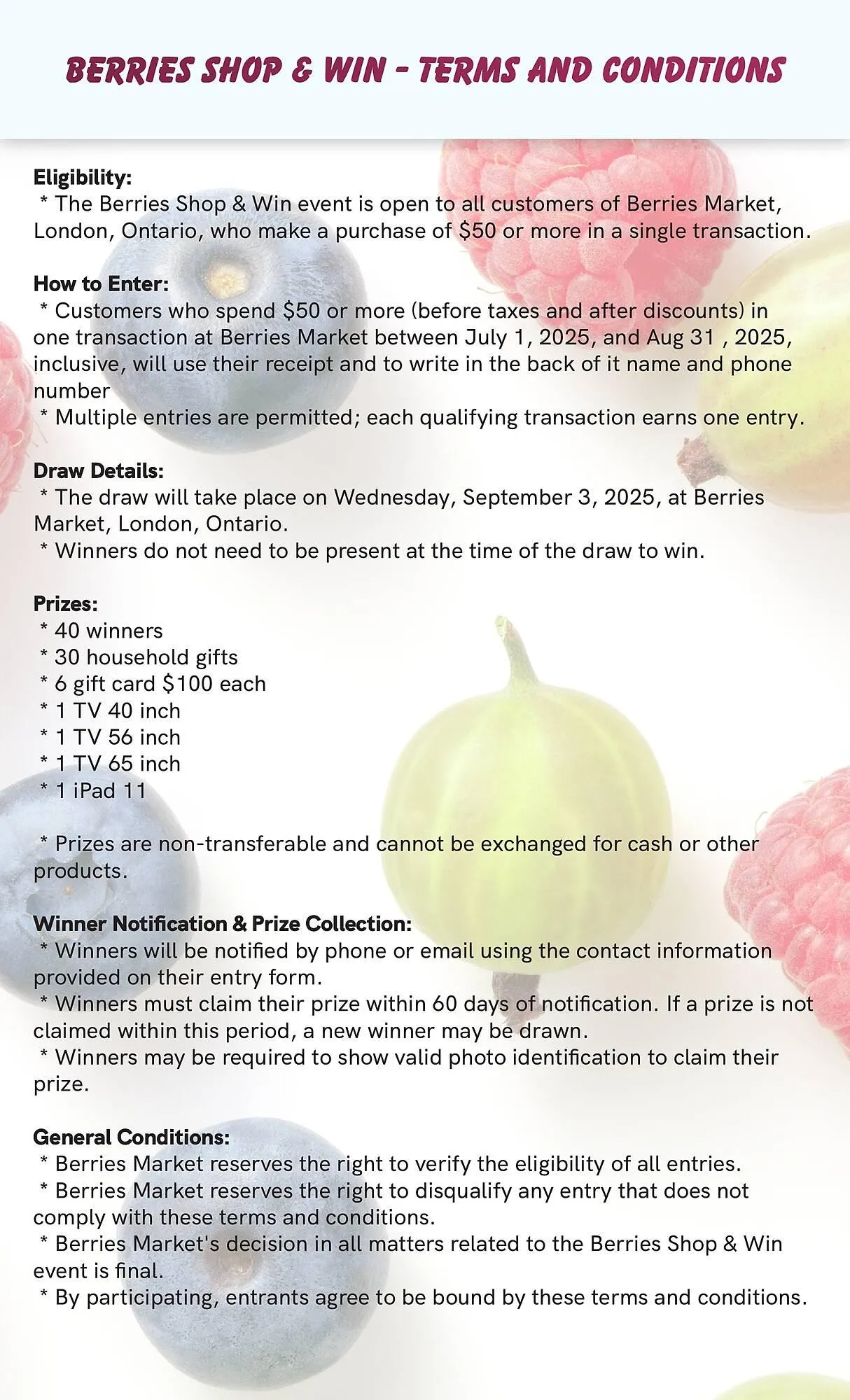 Berries Market flyer from July 10 to July 16 2025 - flyer page 27