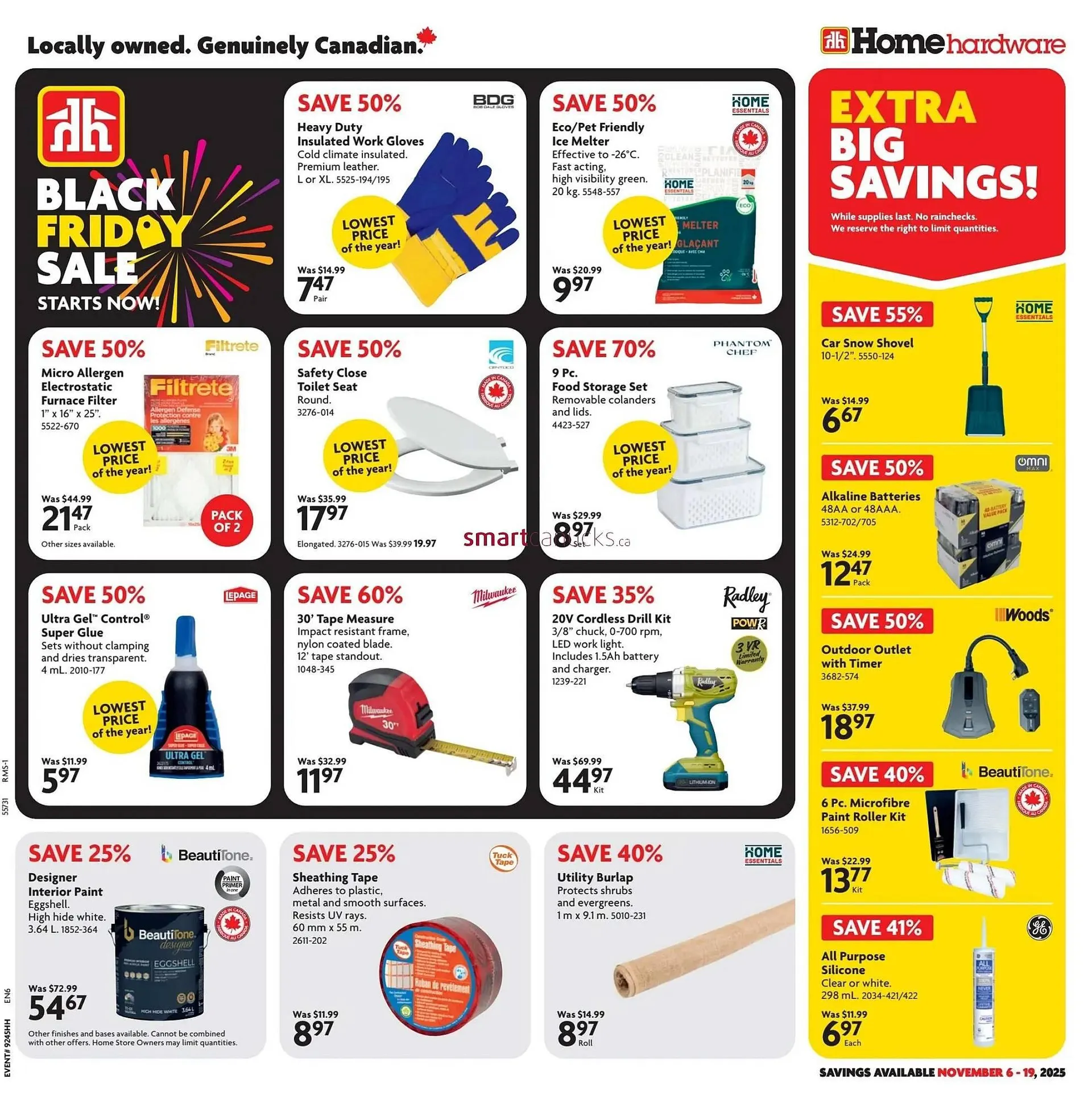 Home Hardware flyer from November 6 to November 12 2025 - flyer page 1