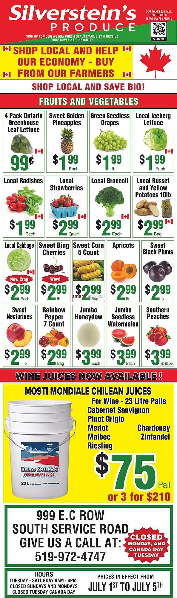 Silverstein's Produce flyer from July 3 to July 9 2025 - flyer page 1