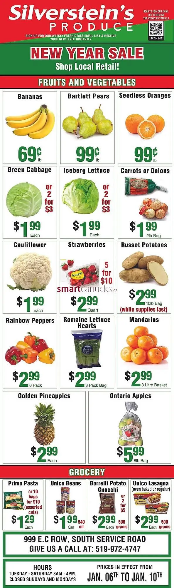 Silverstein's Produce flyer from January 6 to January 10 2026 - flyer page 1