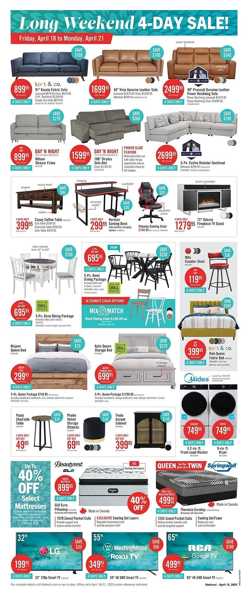 The Brick flyer from April 18 to April 21 2025 - flyer page 2