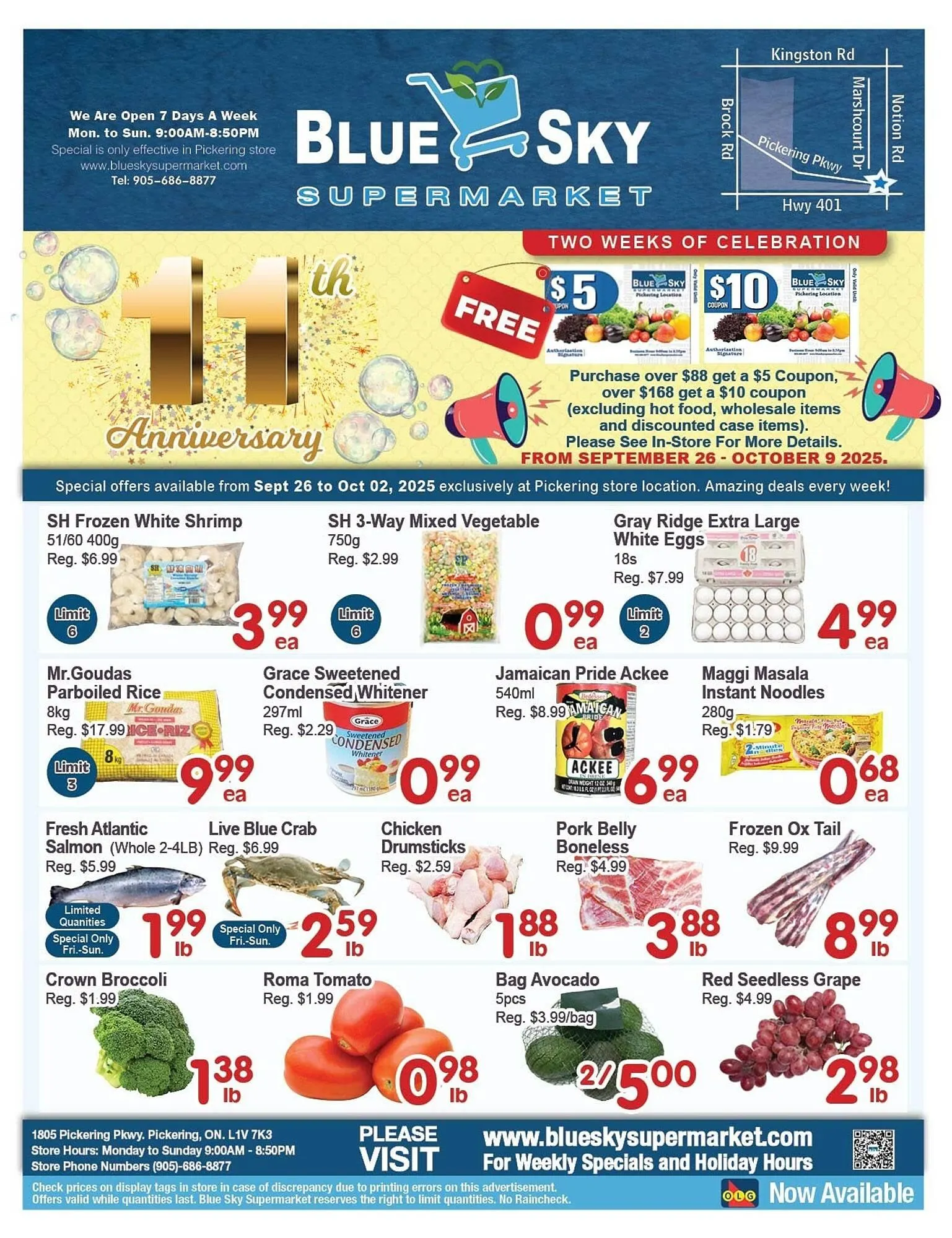 Blue Sky Supermarket flyer from September 26 to October 2 2025 - flyer page 1