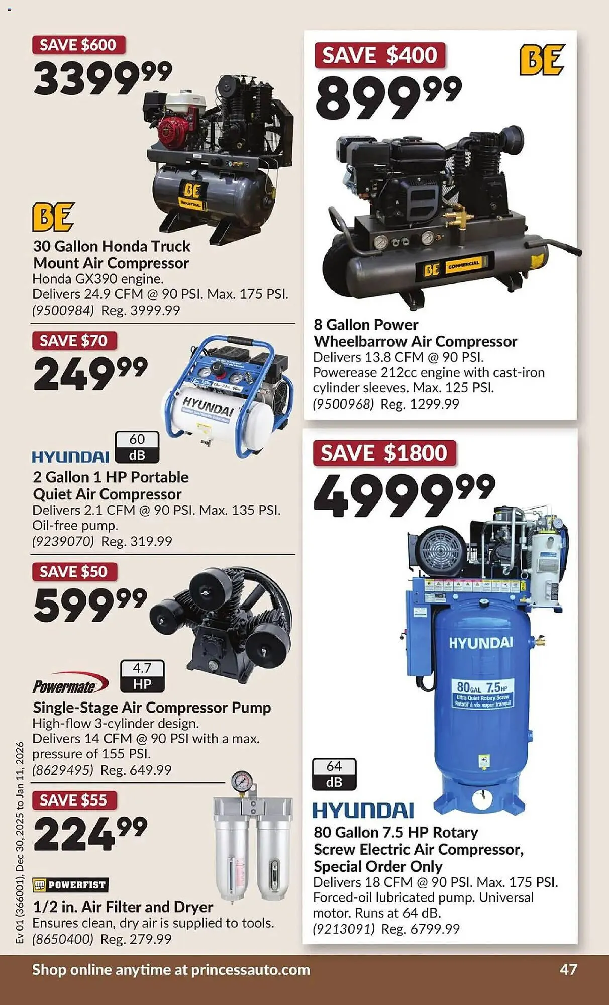 Princess Auto flyer from December 30 to January 11 2026 - flyer page 52