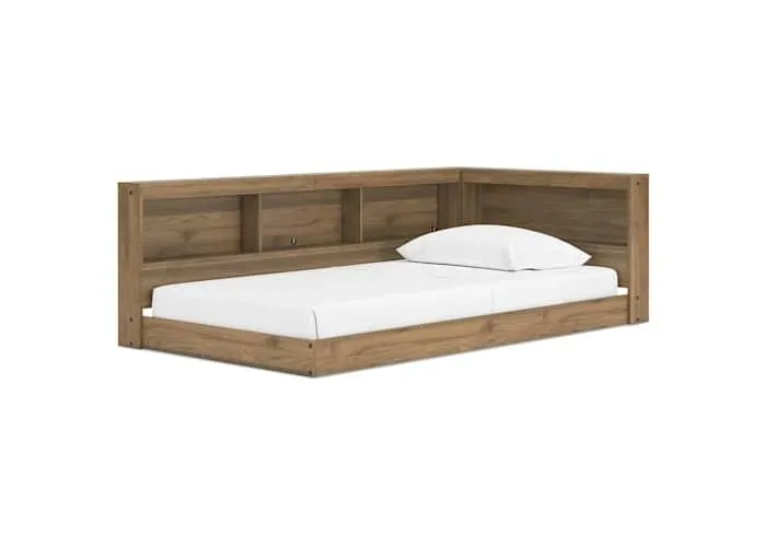 Deanlow Twin Bookcase Storage Bed - Honey