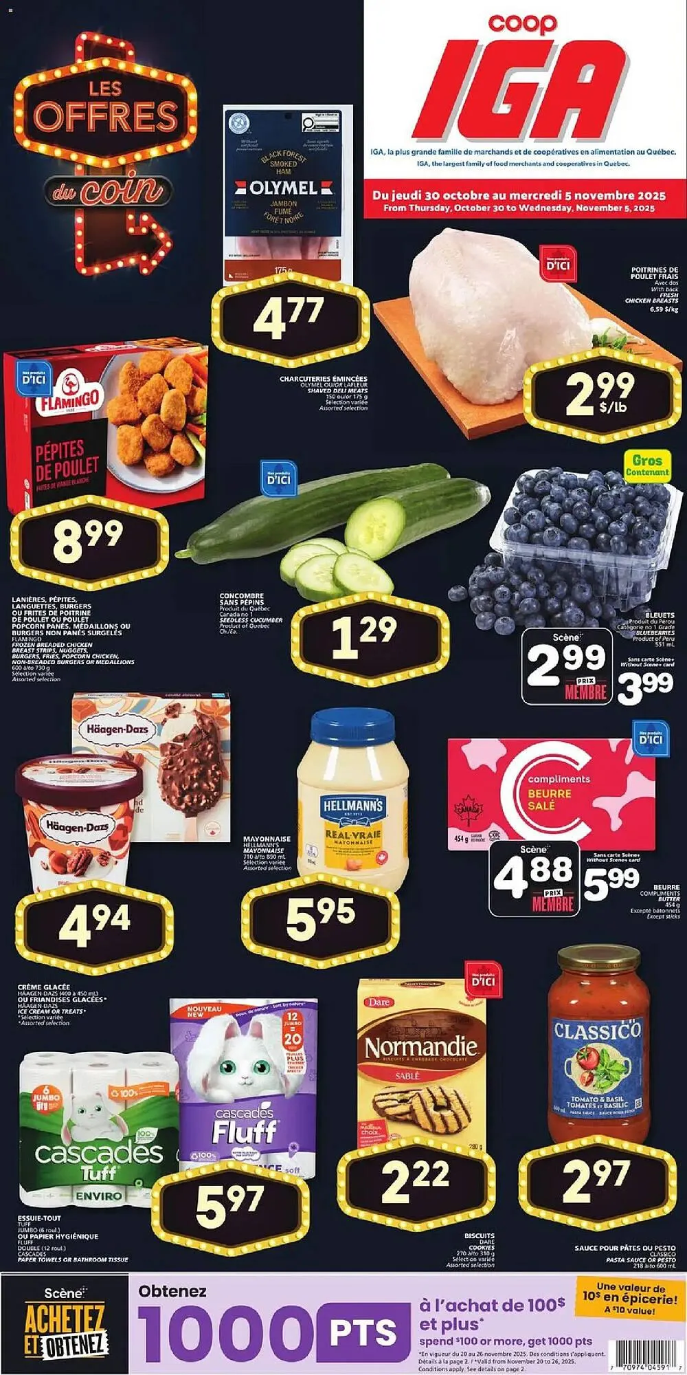 IGA flyer from October 30 to November 5 2025 - flyer page 1