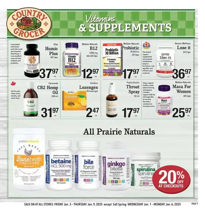 Offers for bargain hunters from January 1 to January 8 2025 - flyer page 7