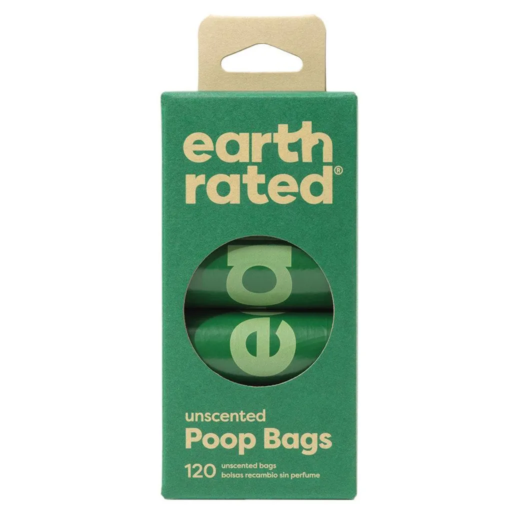 Earth Rated, PoopBags Unscented Refill Rolls - 120 Ct