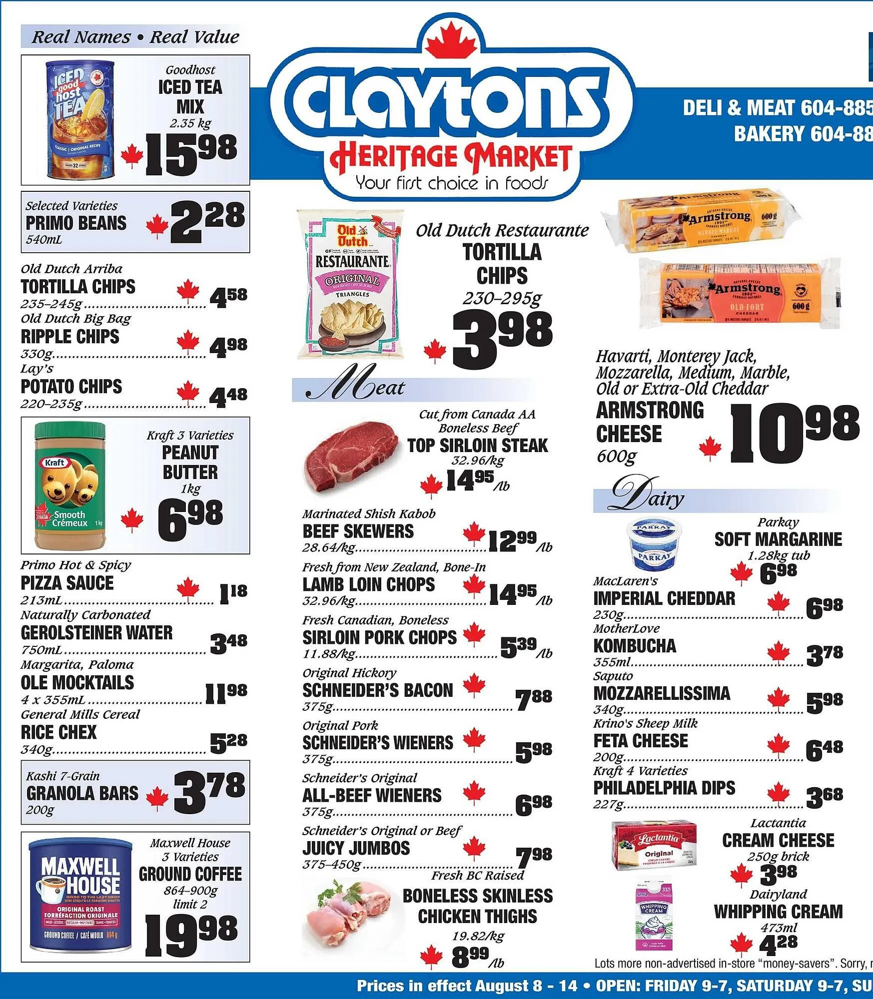 Claytons Heritage Market flyer from August 8 to August 14 2025 - flyer page 1