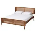 Gardwin Queen Platform Bed in Ash Walnut and Light Brown