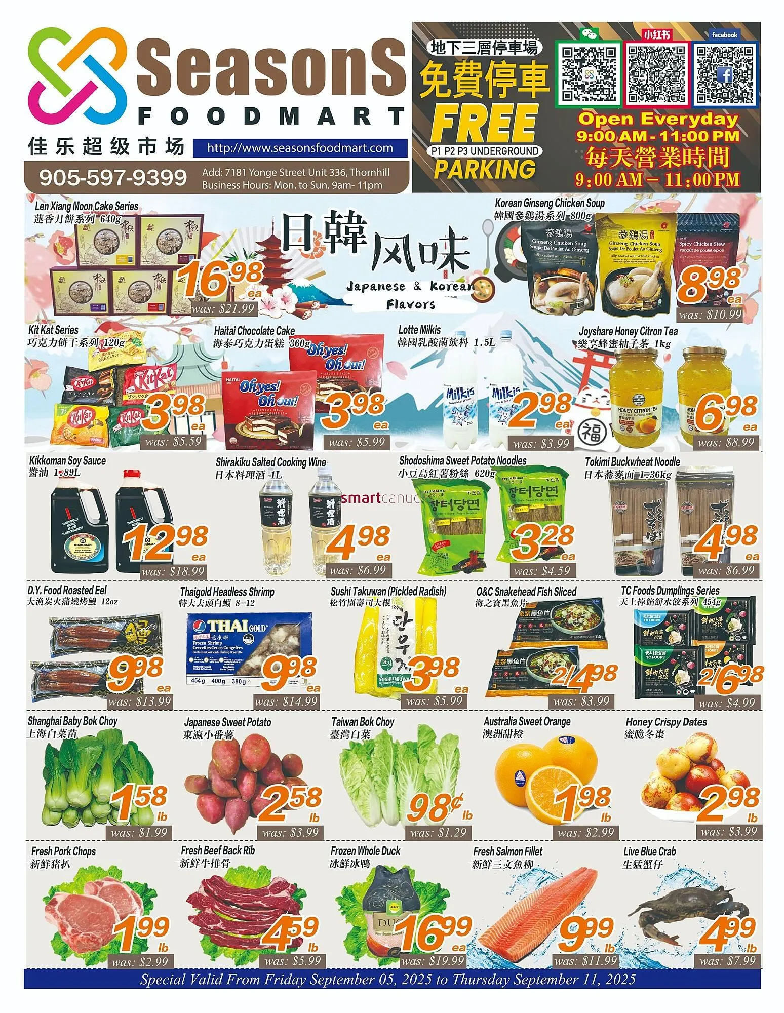 Seasons Foodmart flyer from September 5 to September 11 2025 - flyer page 1