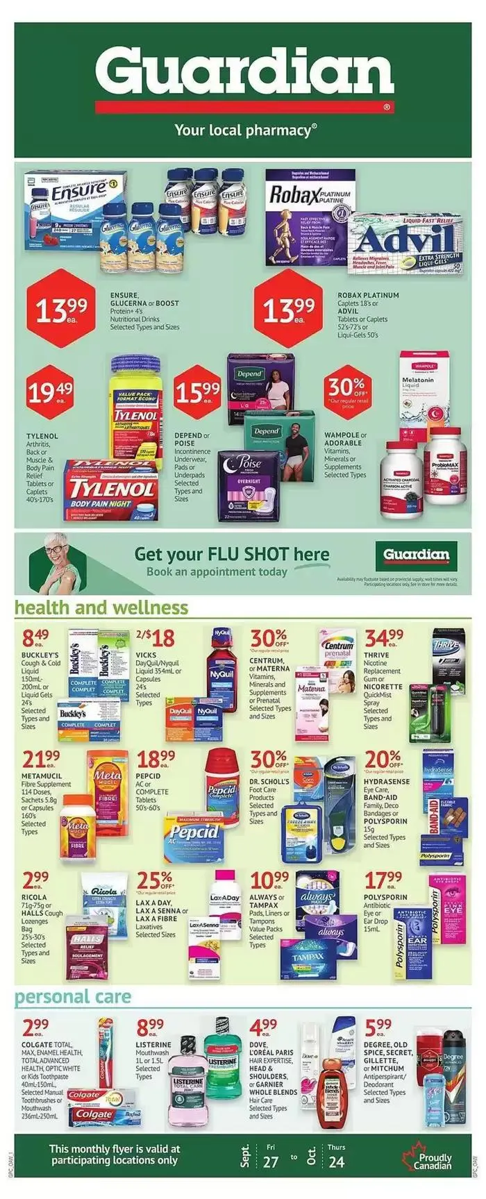 Guardian Pharmacy weekly flyer - 1