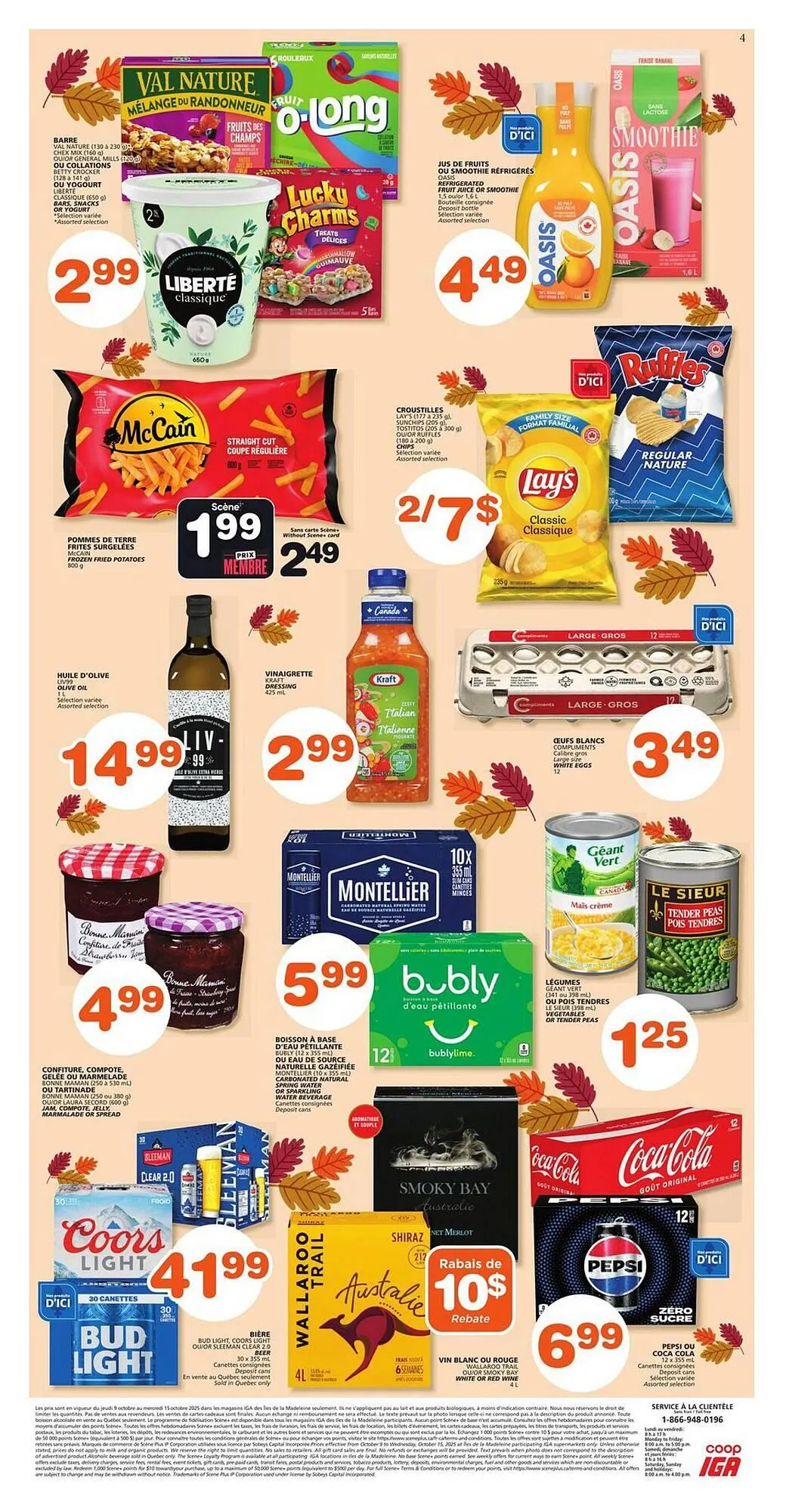IGA flyer from October 9 to October 15 2025 - flyer page 4
