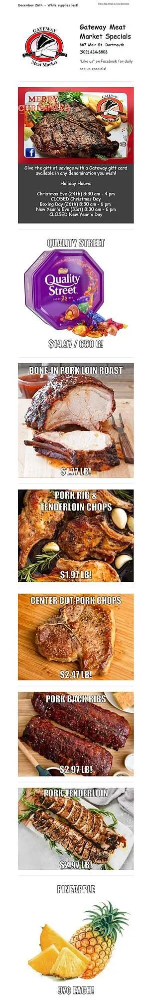 Grocery Gateway flyer from December 26 to December 31 2025 - flyer page 1