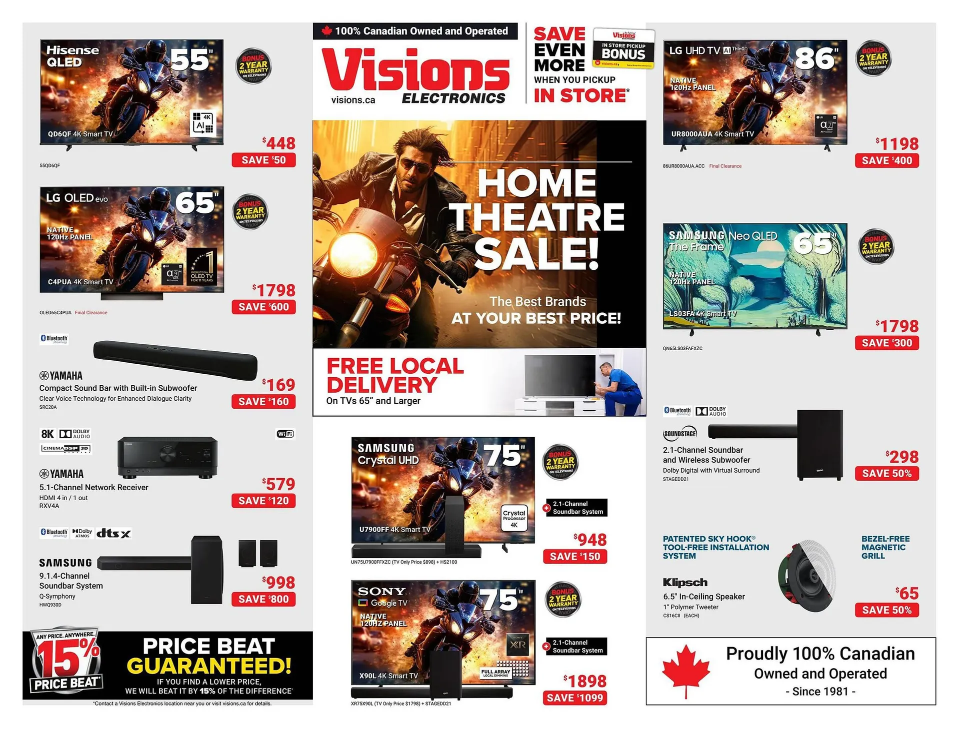 Visions Electronics flyer from September 18 to September 21 2025 - flyer page 1
