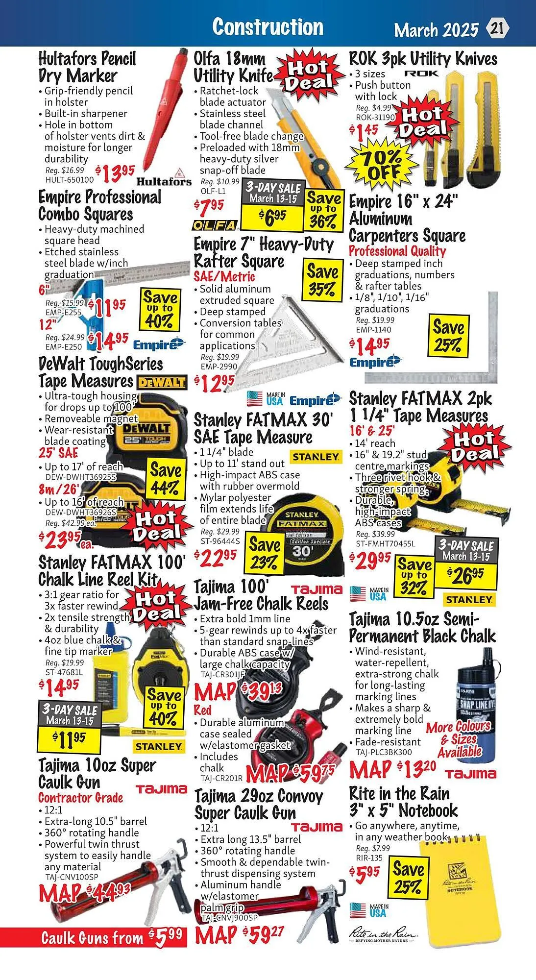 KMS Tools flyer from March 1 to March 31 2025 - flyer page 21