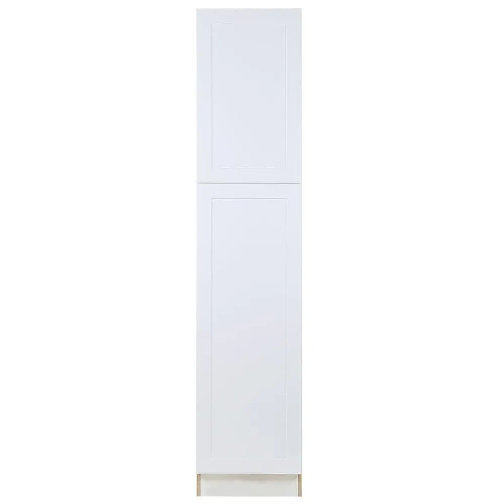 Edson 18-inch W x 84-inch H x 24.5-inch D Shaker Style Assembled Kitchen Pantry Cabinet/Cupboard in Solid White with Adjustable Shelves (T188424L)