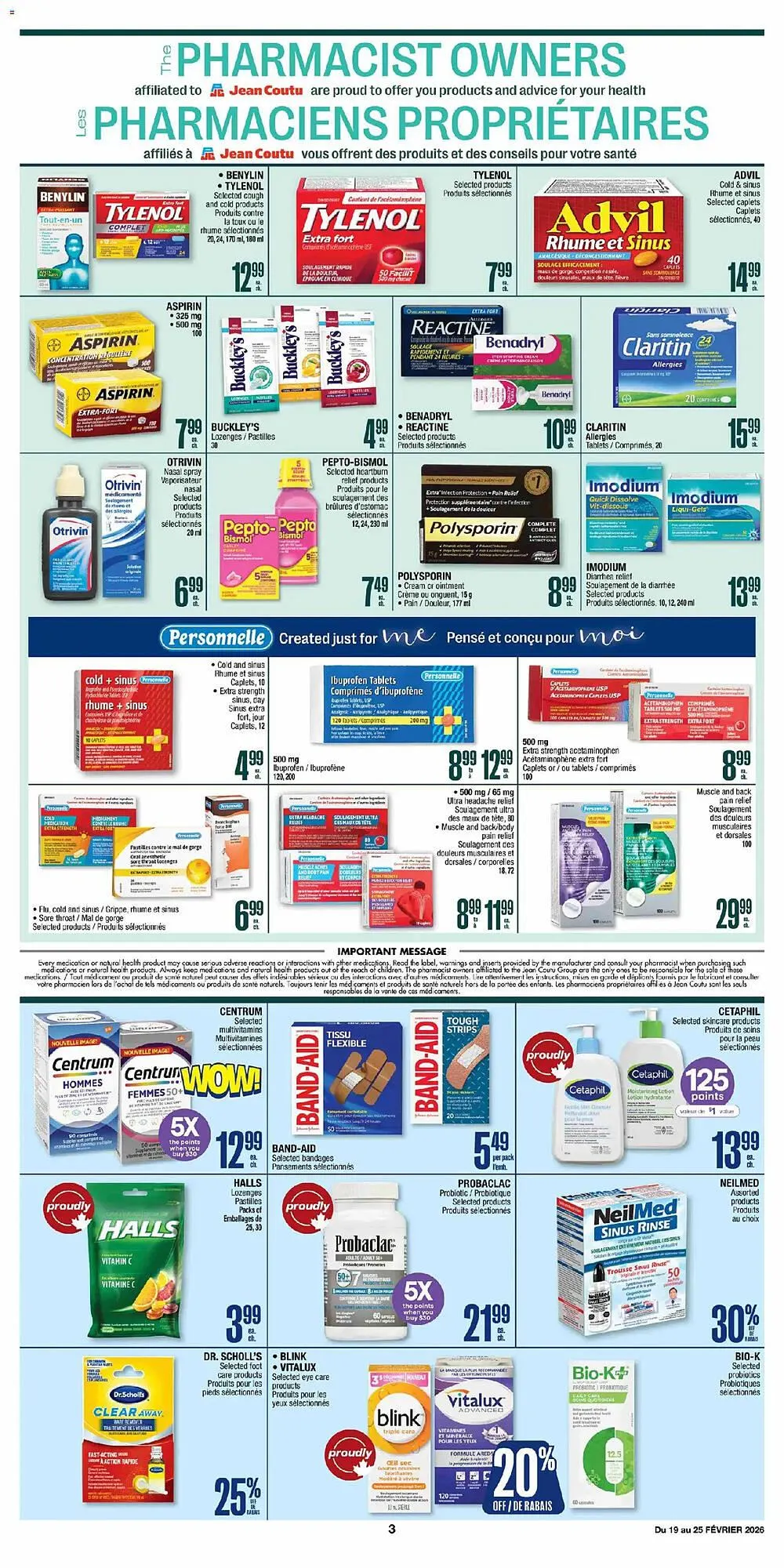 Jean Coutu flyer from February 19 to February 26 2026 - flyer page 3