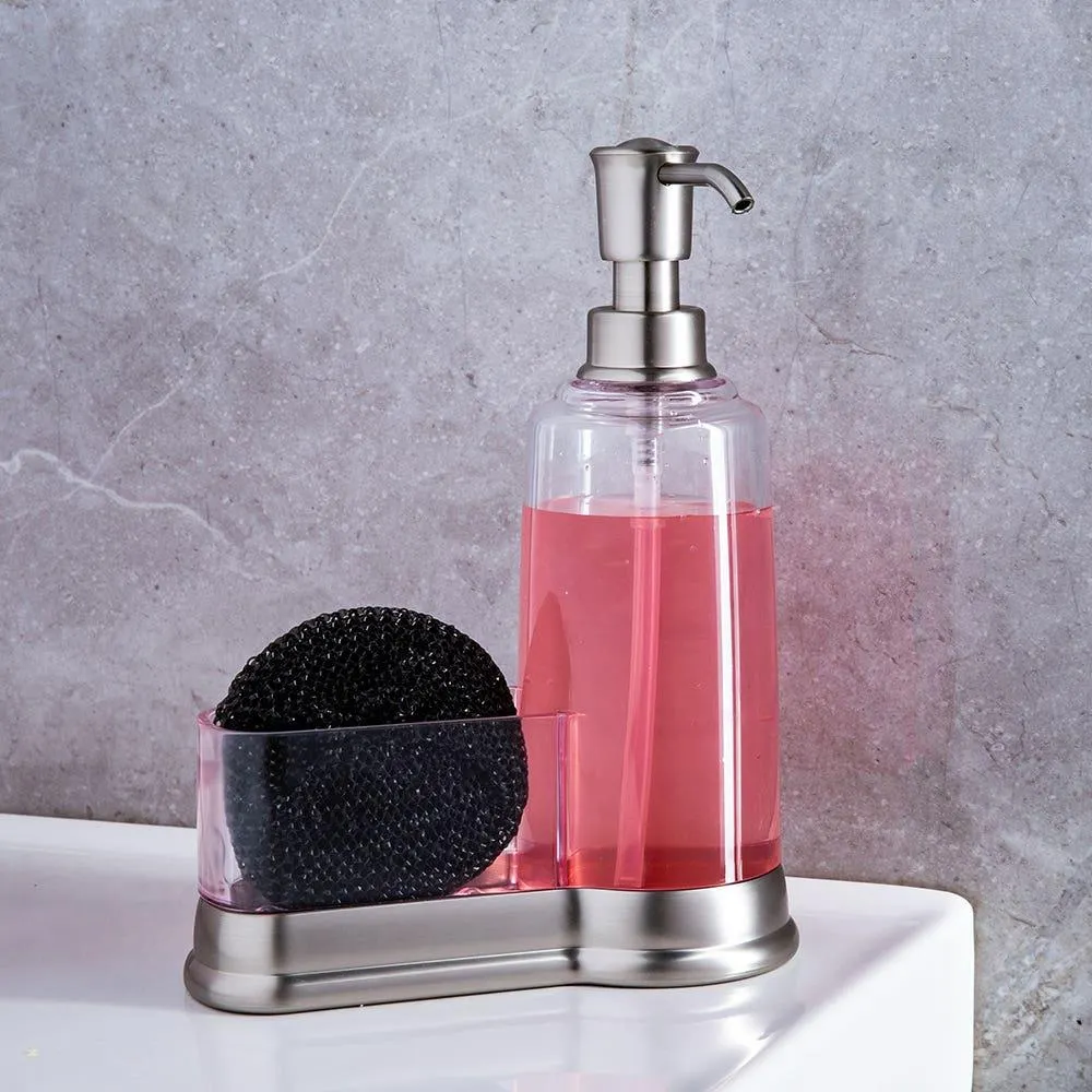 KSP Ashbury Soap Pump Caddy with Scrubby (Nickel)
