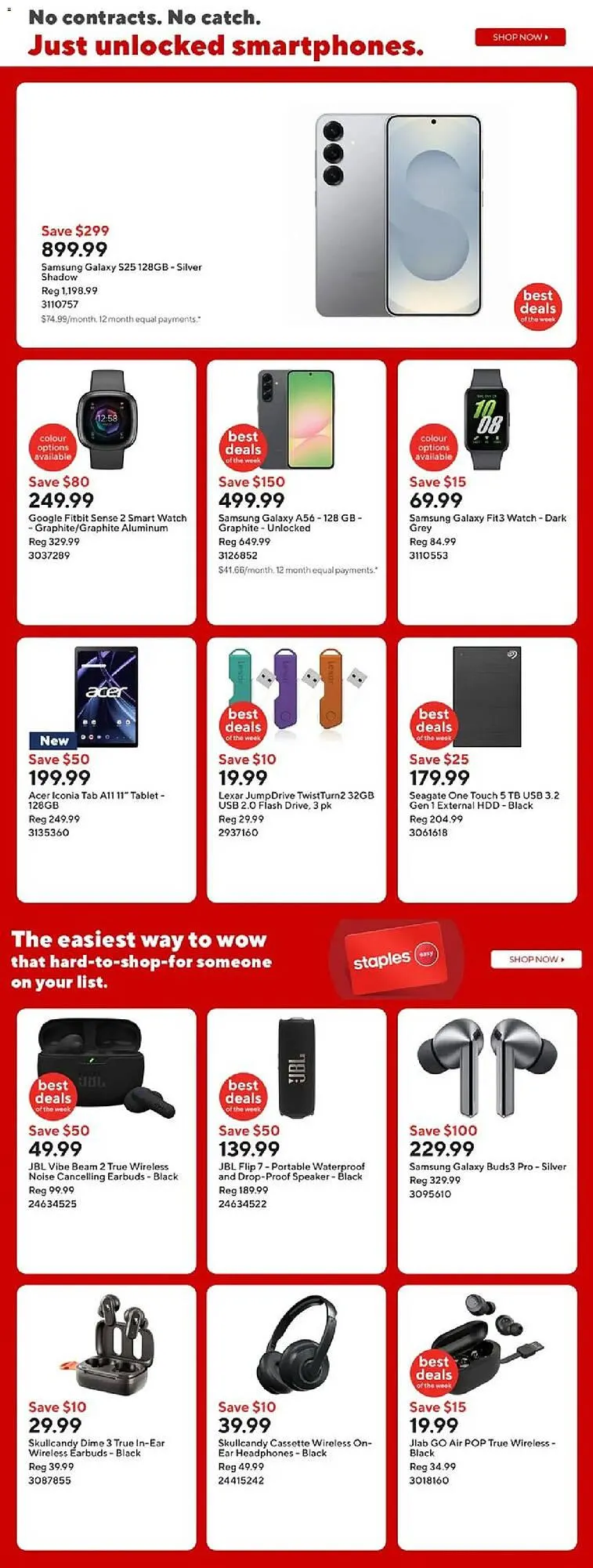 Staples flyer from October 31 to January 3 2026 - flyer page 13